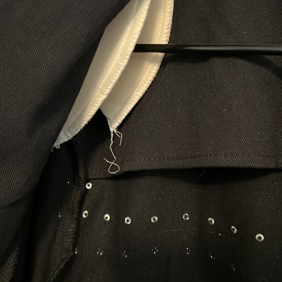 Vintage David David Rhinestone and Fringe Denim Jacket - Picture 7 of 7